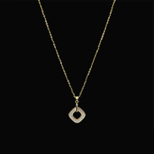 Classic Geometric Pendant & Earrings Set