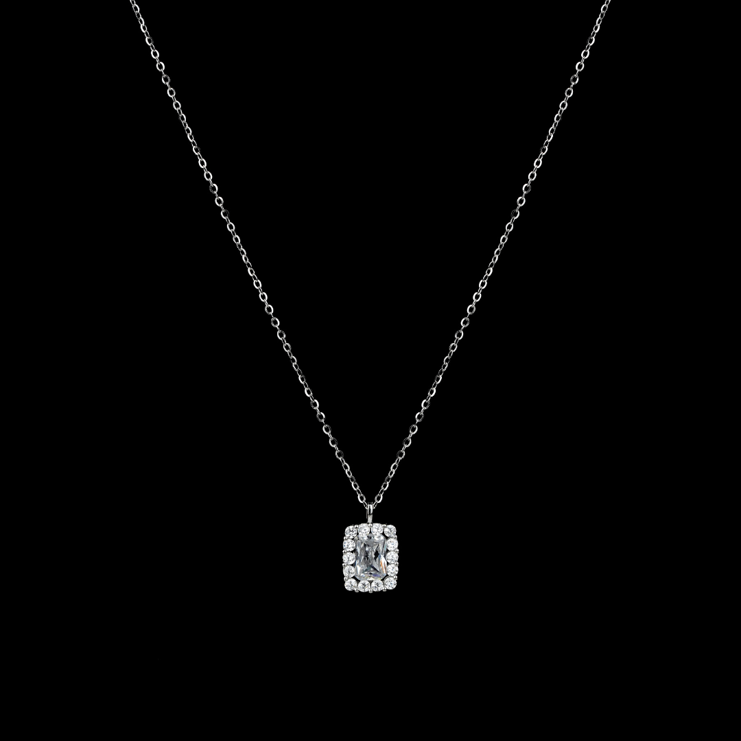 Elegant Rectangular Pendant Necklace