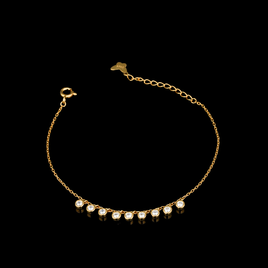 Gold Beaded Adjustable Bracelet