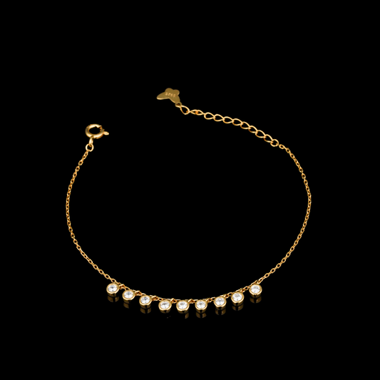 Gold Beaded Adjustable Bracelet