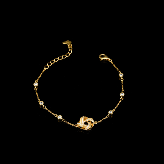 Gold Square Cut Stone Bracelet