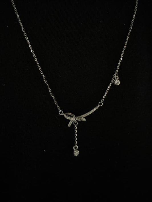 SILVER RIBBON DANGLE