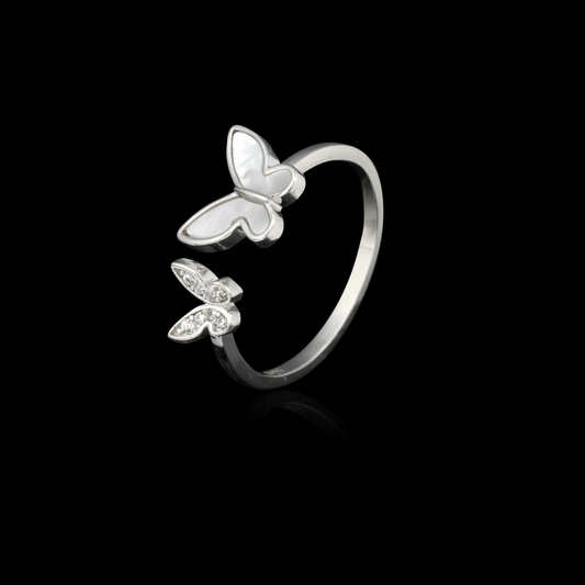 Silver Butterfly Ring