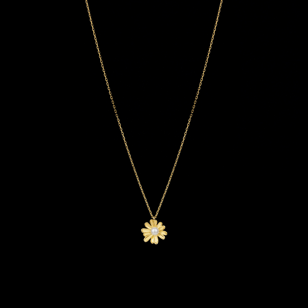 Sunflower Design Pendant Necklace